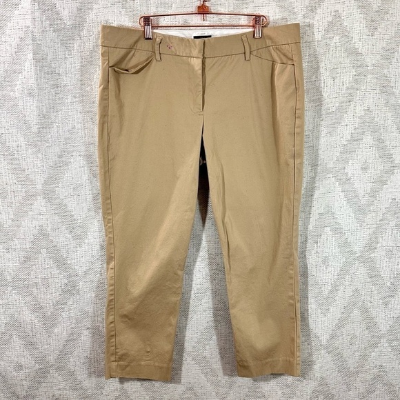 Worthington Ankle khaki trousers size 14P - Picture 1 of 5